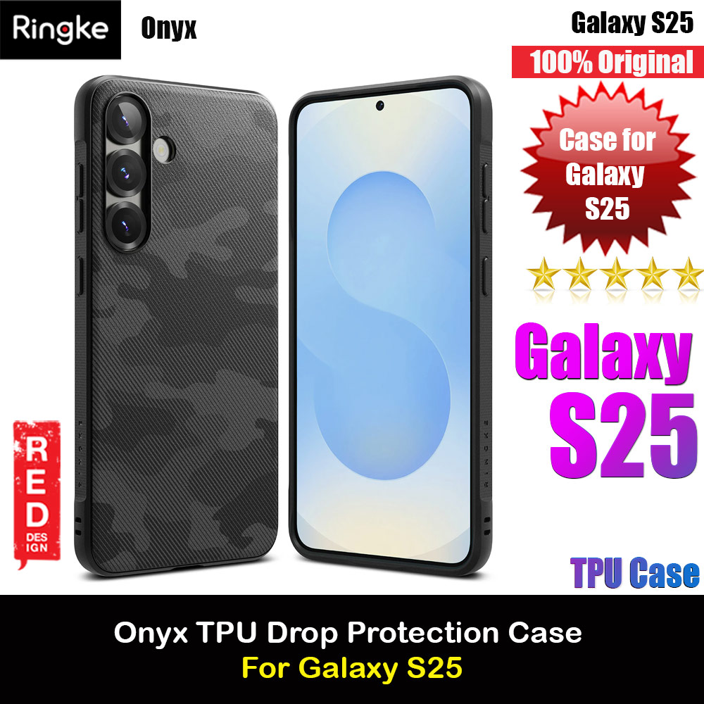 Ringke Onyx TPU Protection Case for Samsung Galaxy S25 (Camo Black)
