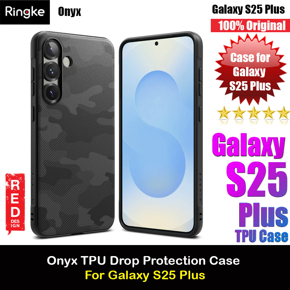 Ringke Onyx TPU Protection Case for Samsung Galaxy S25 Plus (Camo Black)