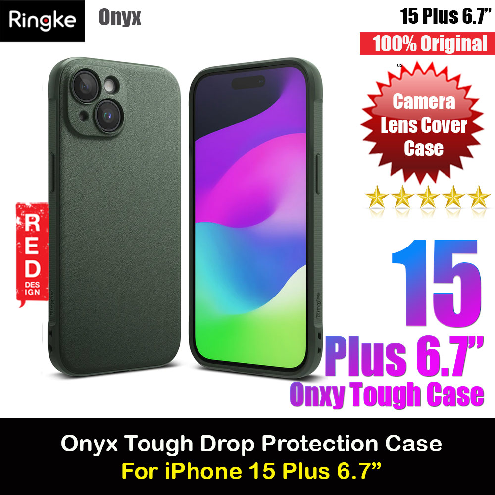 Ringke Onyx Tough Heavy Duty Slim Light Drop Protection Case for Apple iPhone 15 Plus 6.7 (Dark Green)