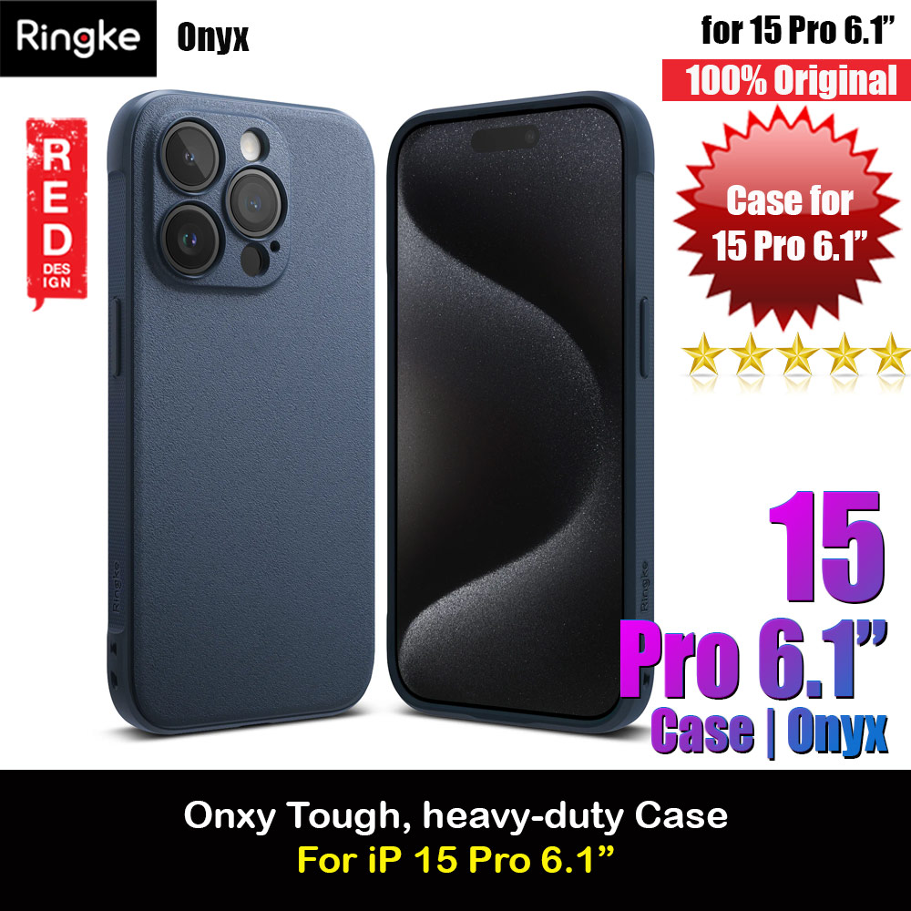 Ringke Onyx Tough Heavy Duty Slim Light Drop Protection Case for Apple iPhone 15 Pro 6.1 (Navy)
