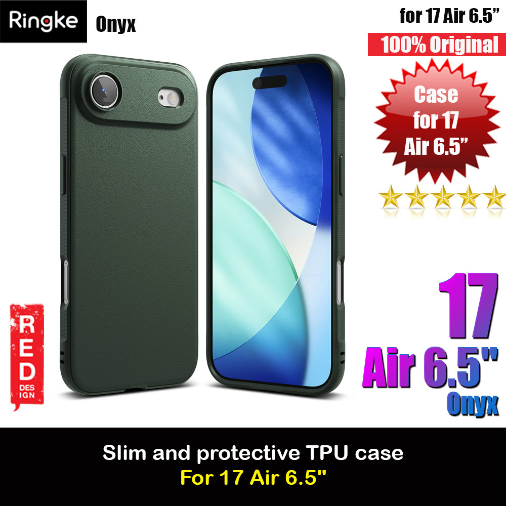 Ringke Onyx TPU Anti Finger Print Anti Slip Drop Protection Case for iPhone 17 Air 6.5 (Dark Green)