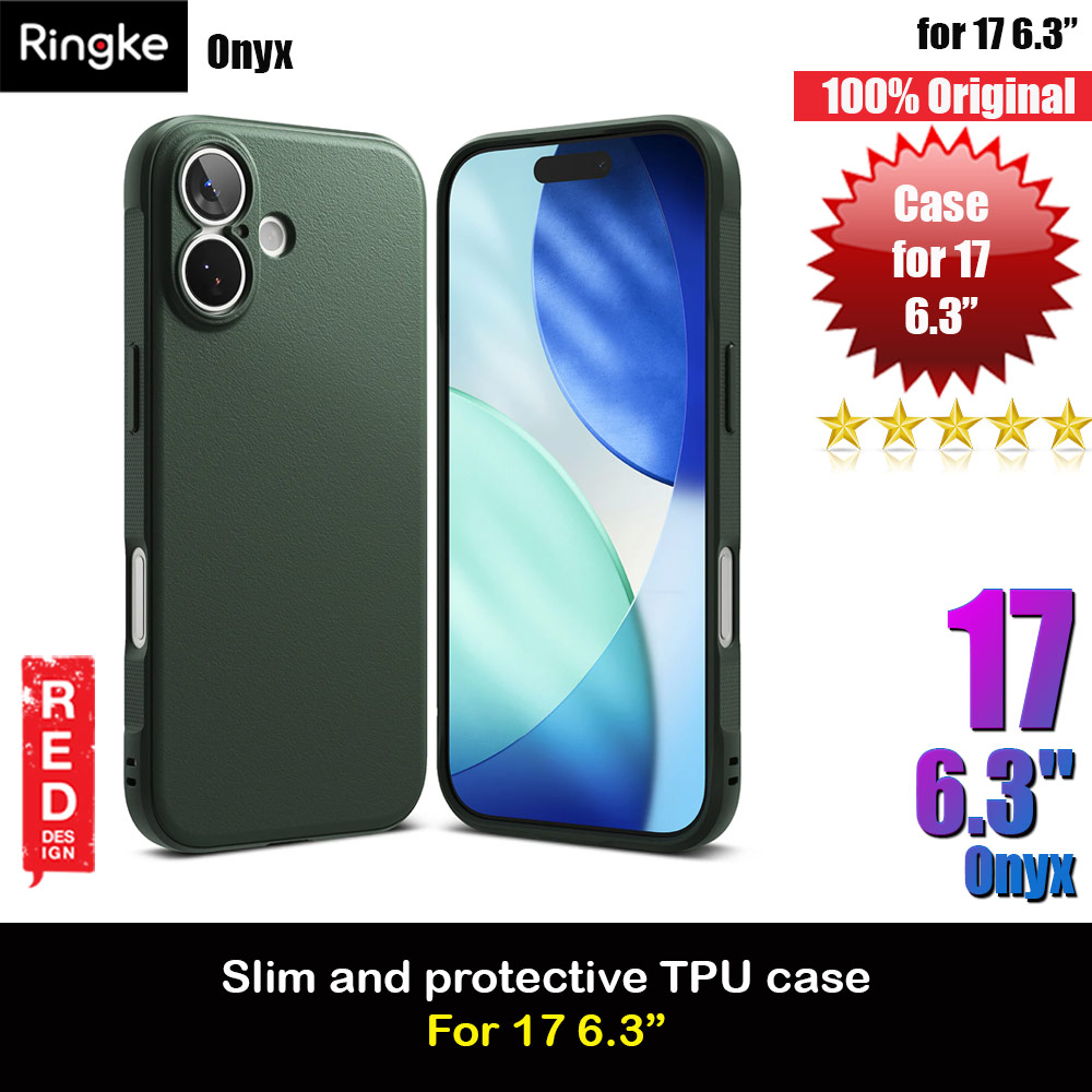 Ringke Onyx TPU Anti Finger Print Anti Slip Drop Protection Case for iPhone 17 6.3 (Dark Green)