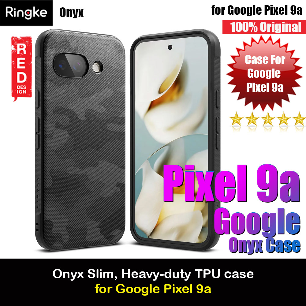 Ringke Onyx Slim Heavy Duty Drop Protection Case for Google Pixel 9a (Camo Black)