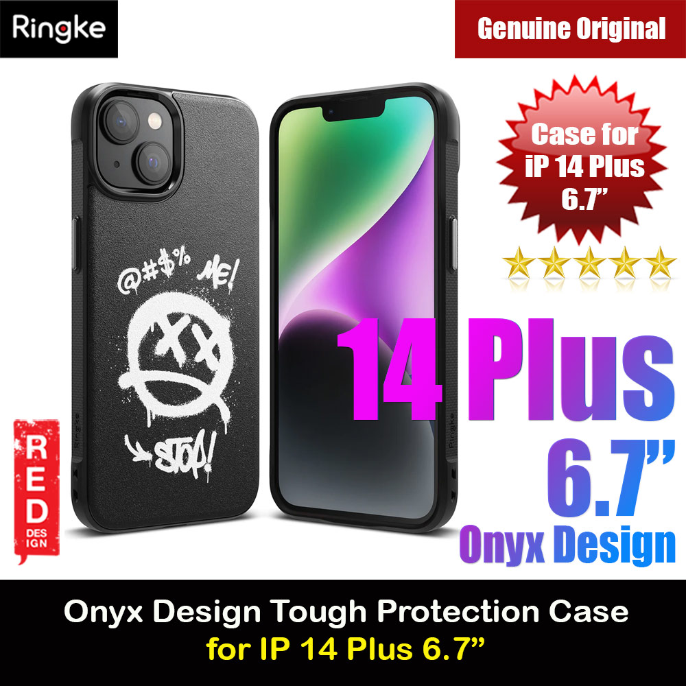 Ringke Onyx Design Tough Heavy Duty Protection Case for Apple iPhone 14 Plus 6.7 (Grafitti)