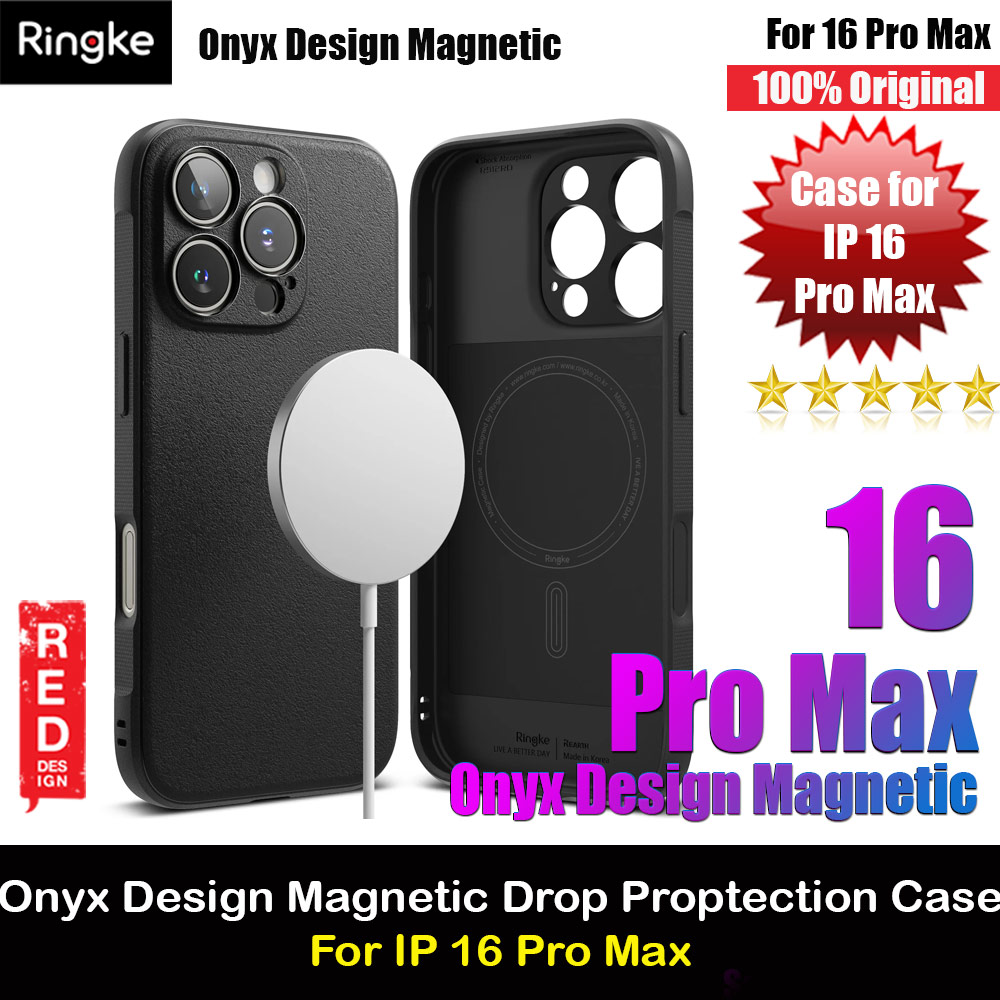 Ringke Onyx Magnetic Tough Heavy Duty Slim Light Drop Protection Case for Apple iPhone 16 Pro Max 6.9 (Black)