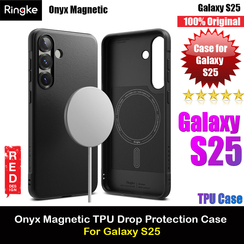Ringke Onyx Magnetic TPU Protection Case for Samsung Galaxy S25 (Black)
