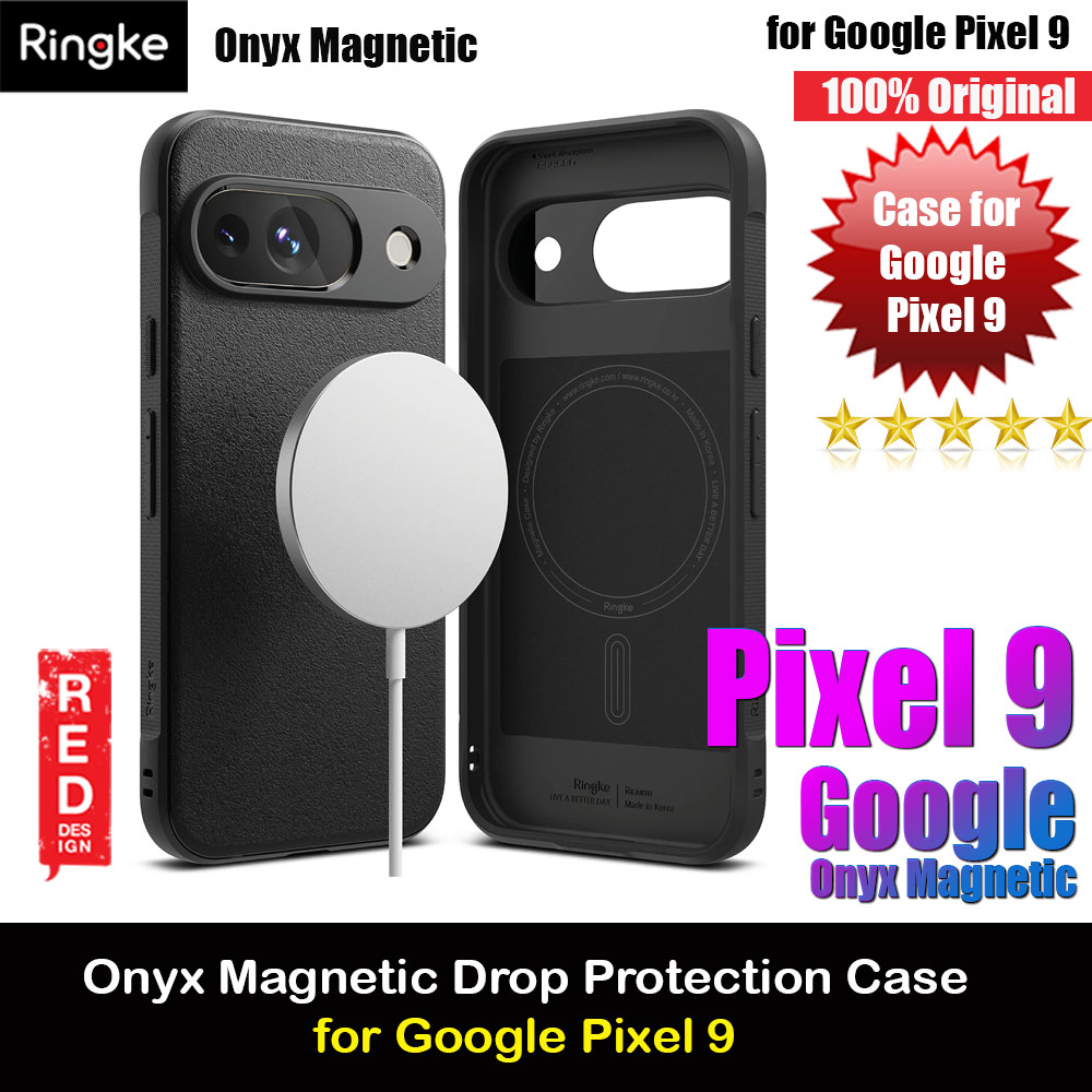 Ringke Onyx Magnetic Charging Compatible Drop Protection Case for Google Pixel 9 (Black)