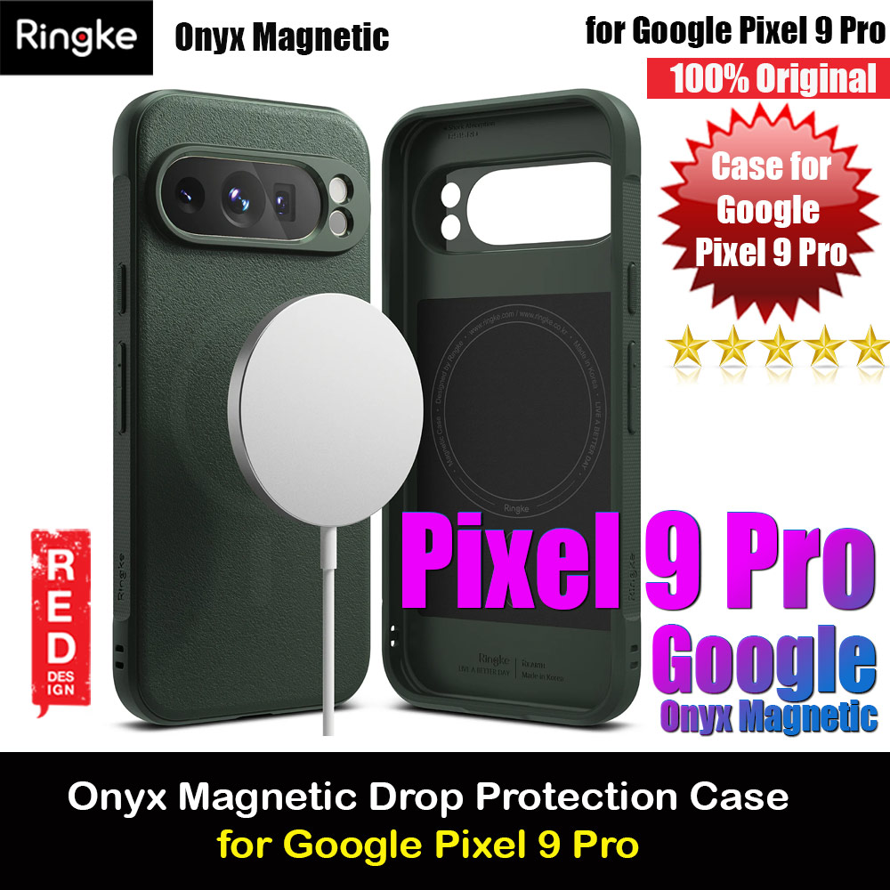 Ringke Onyx Magnetic Charging Compatible Drop Protection Case for Google Pixel 9 Pro (Dark Green)