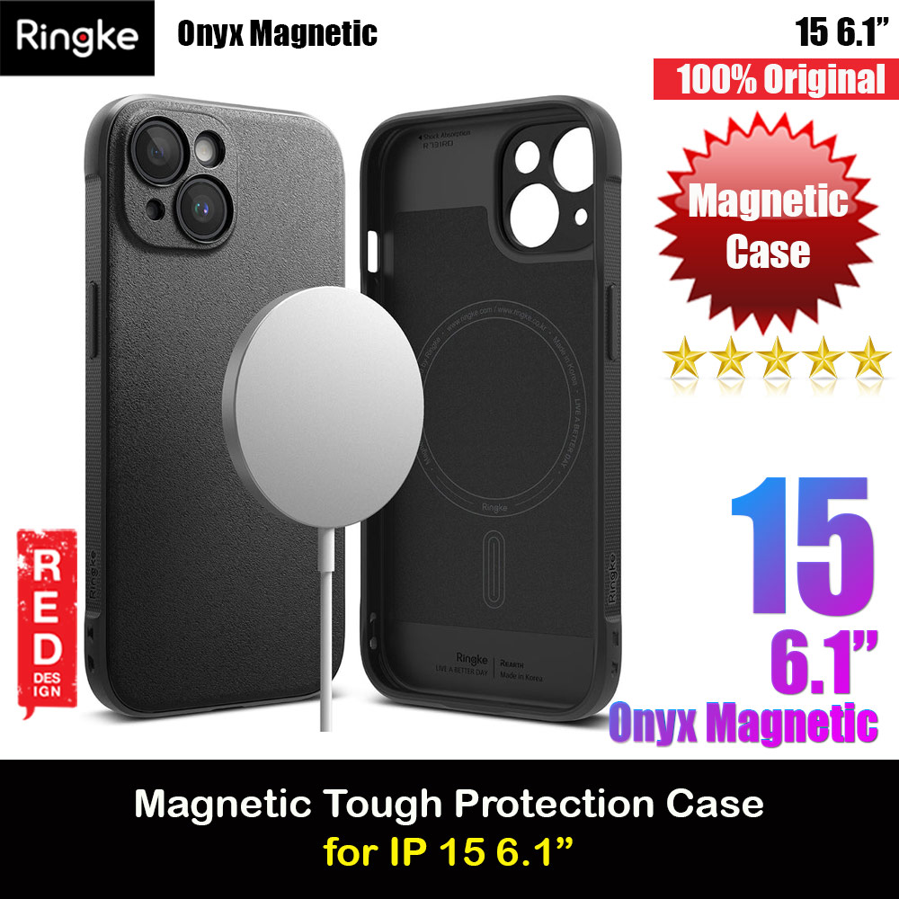Ringke Onyx Magnetic Tough Heavy Duty Slim Light Drop Protection Case for iPhone 15 6.1 (Black)