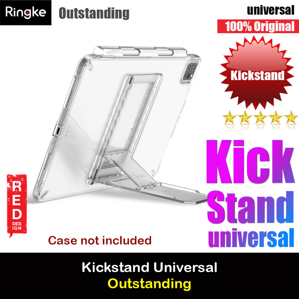 Ringke Outstanding Universal Kickstand Stick On Tablets Stand for iPad iPad Air (Clear Mist)