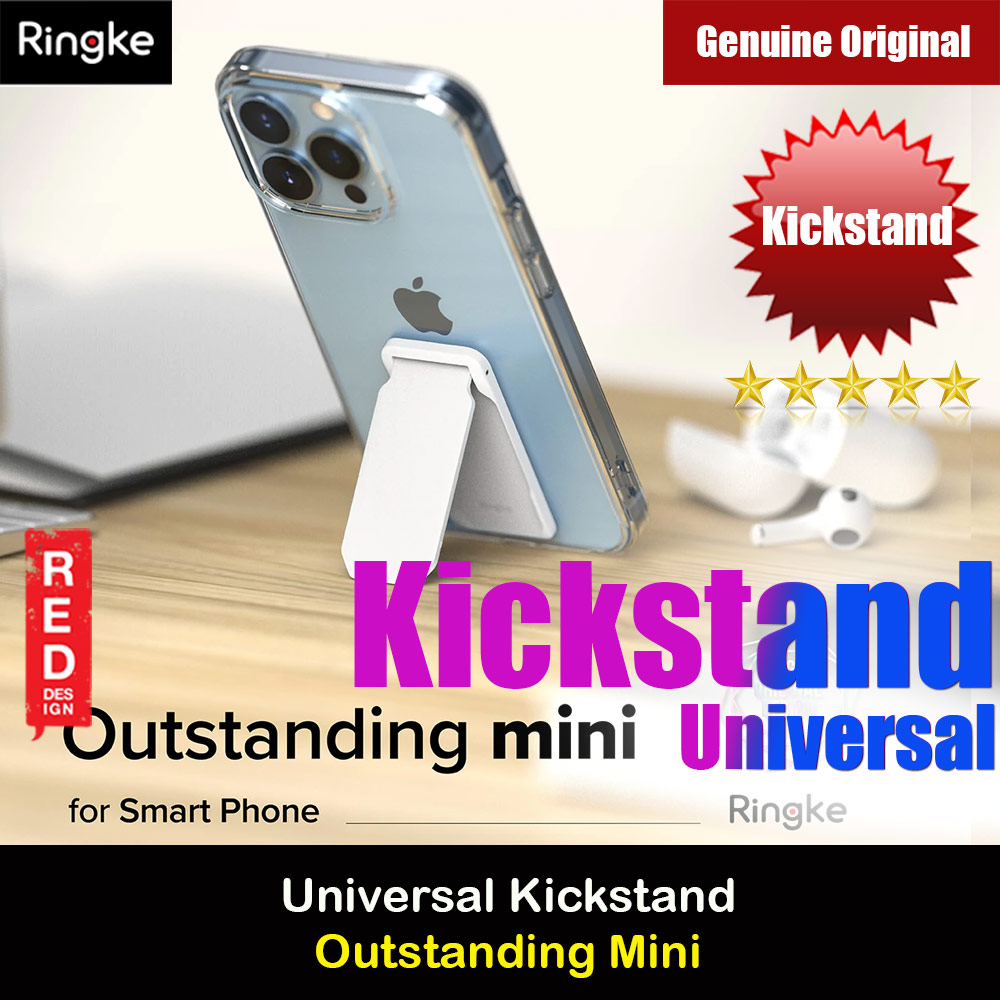 Ringke Outstanding Mini Universal Kickstand Stick On Phone Stand for Smartphone (White)