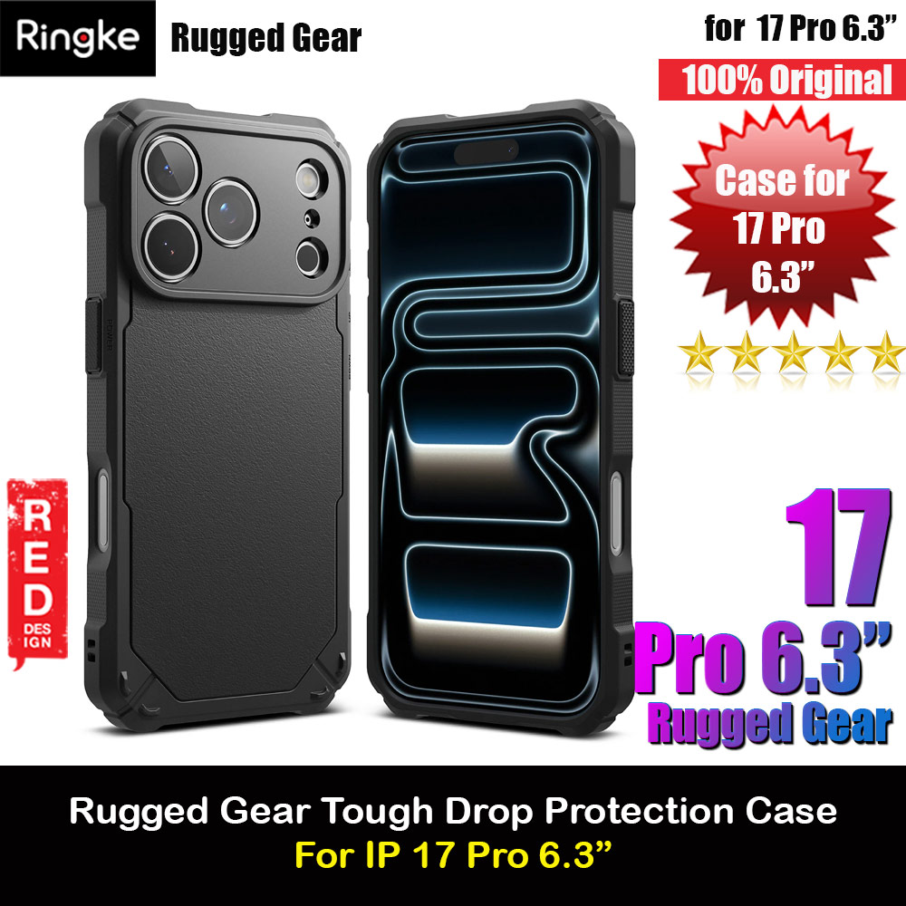Ringke Rugged Gear Drop Protection Case for iPhone 17 Pro 6.3 (Black)
