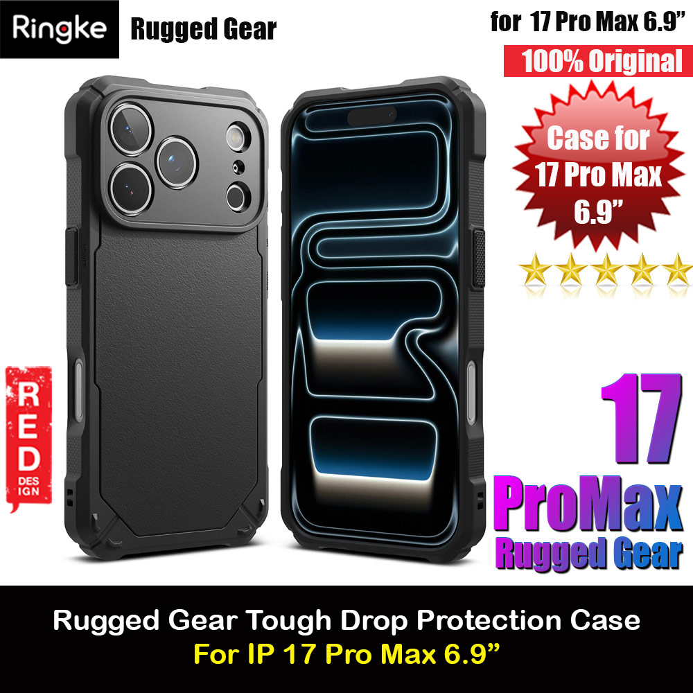 Ringke Rugged Gear Drop Protection Case for iPhone 17 Pro Max 6.9 (Black)