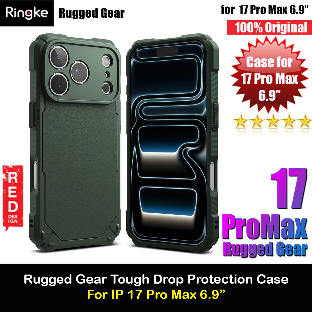 Ringke Rugged Gear Drop Protection Case for iPhone 17 Pro Max 6.9 (Dark Green)
