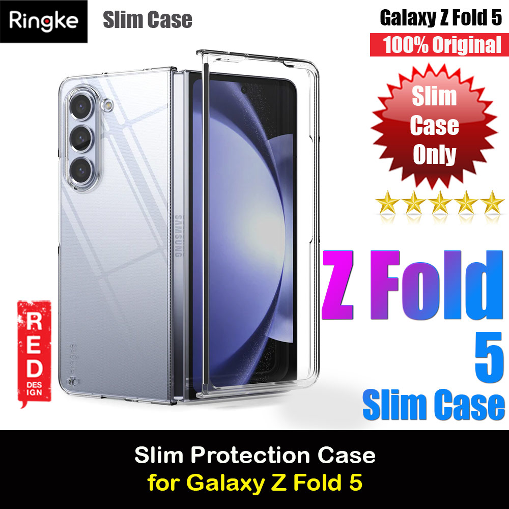 Ringke Anti Yellowing Ultra Slim Protection Case with Strap Hole for Samsung Galaxy Z Fold 5 (Clear)