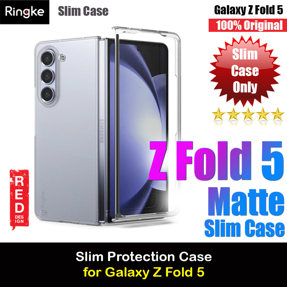 Ringke Anti Yellowing Ultra Slim Protection Case with Strap Hole for Samsung Galaxy Z Fold 5 (Matte Clear)