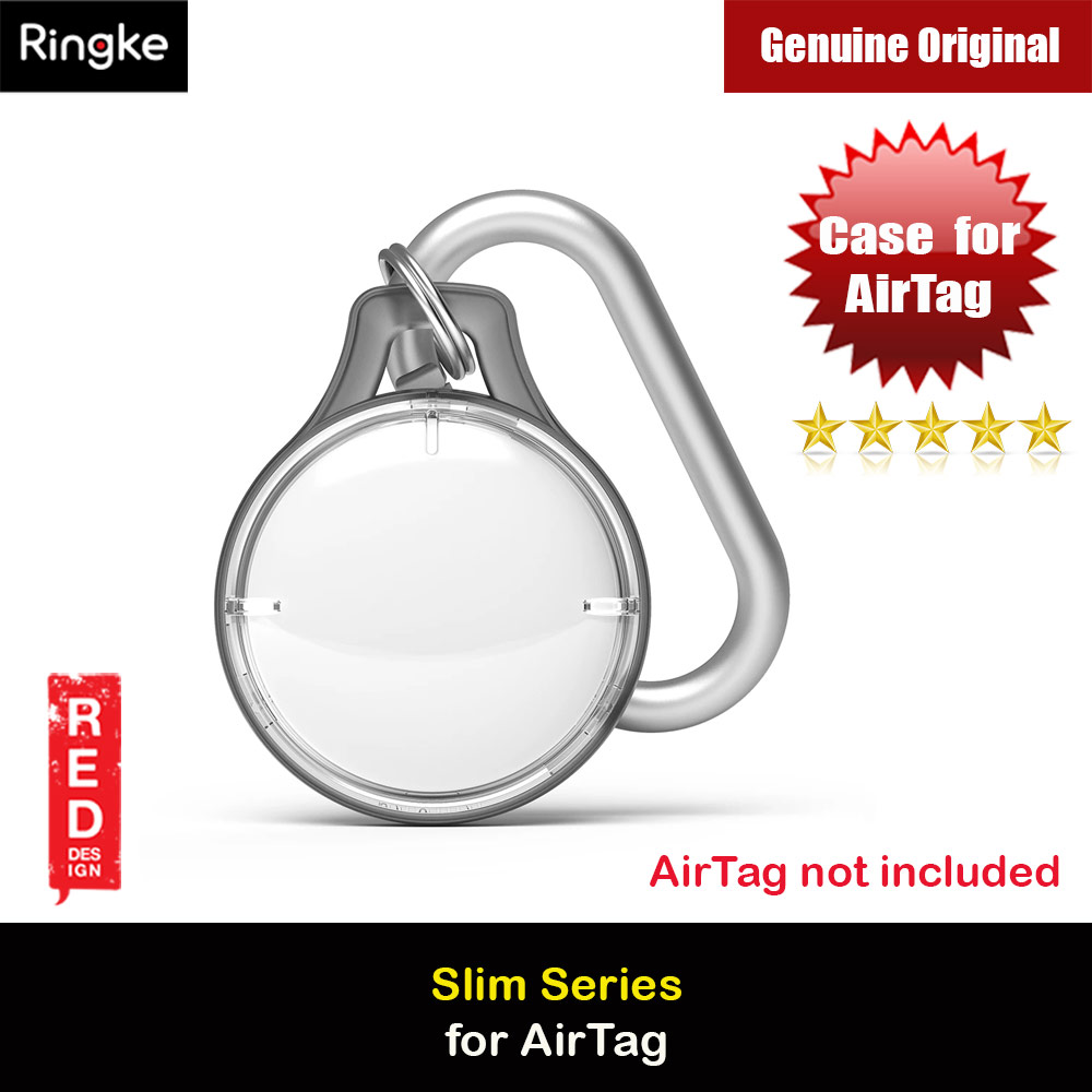 Ringke Slim Case Slim and Lightweight Case for Airtag (Smoke Black)