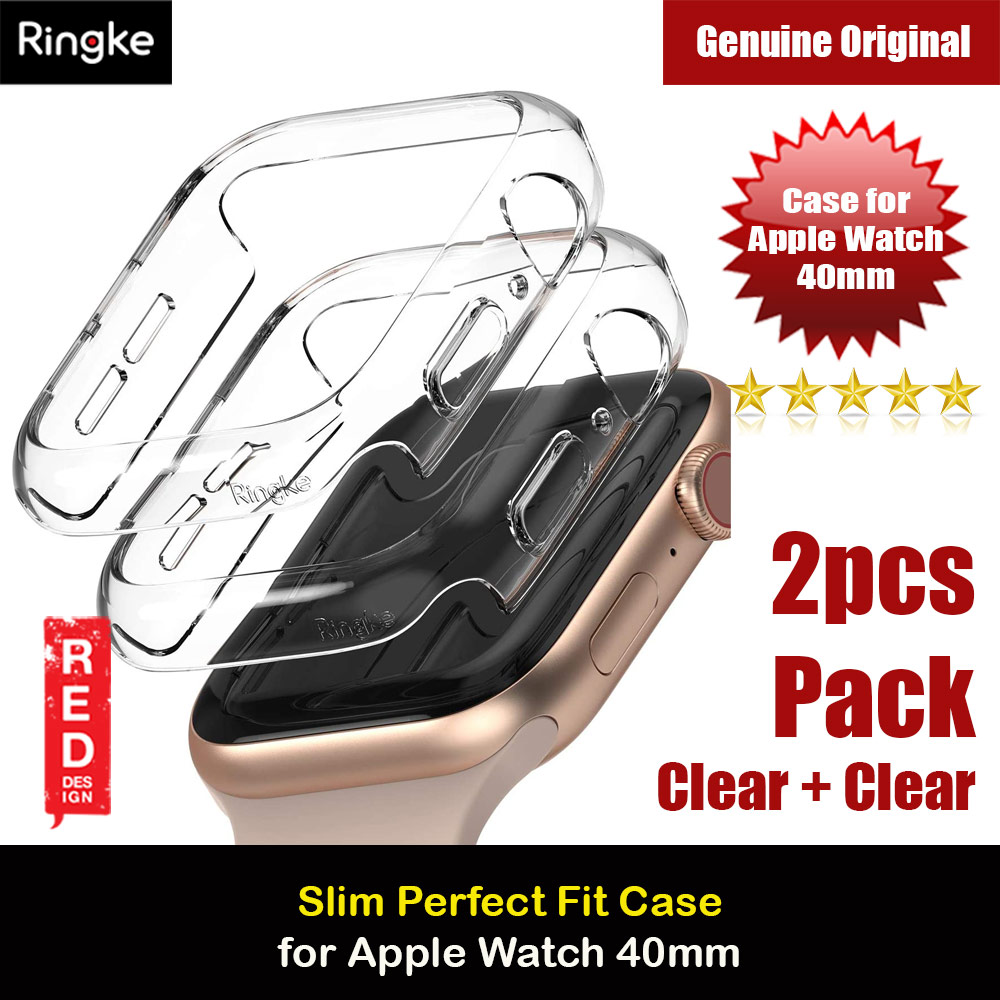 Ringke Slim Perfect Fit Case for Apple Watch Series 4 5 6 SE 40mm  (2 PACK with Clear)