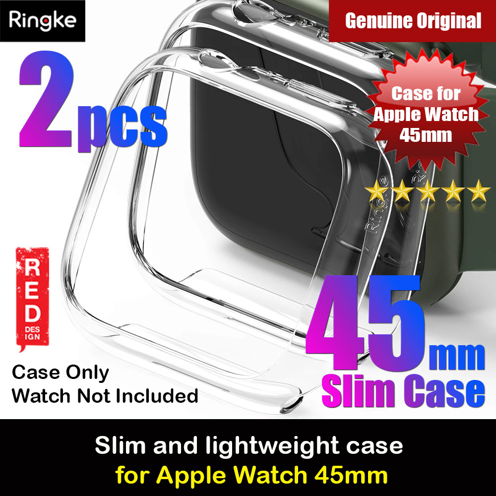 Ringke Slim Perfect Fit Case for Apple Watch Series 7 8 9 45mm  (2 PACK Clear)