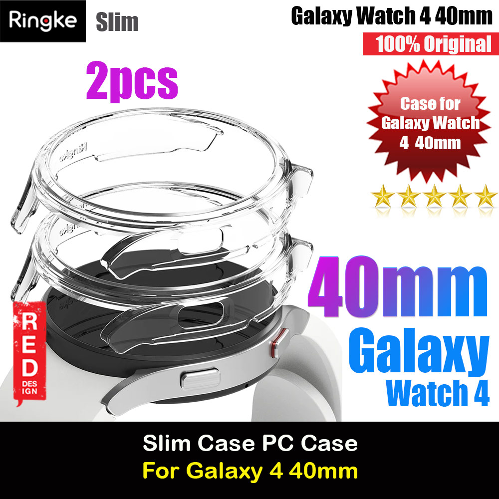 Ringke Slim Case Durable PC Protection Case for Samsung Galaxy Watch 4 Series 40mm (Clear 2pcs)