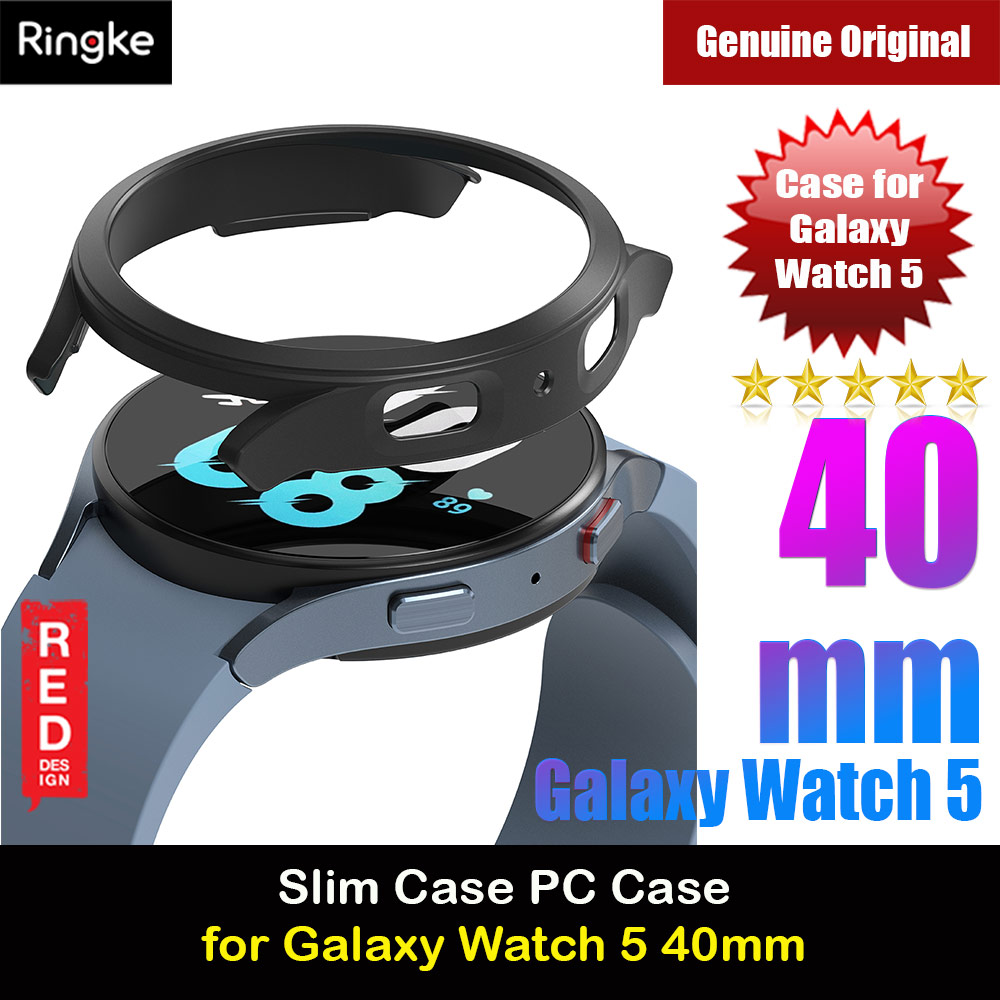 Ringke Slim Case Durable PC Protection Case for Samsung Galaxy Watch 5 Series 40mm (Matte Black)