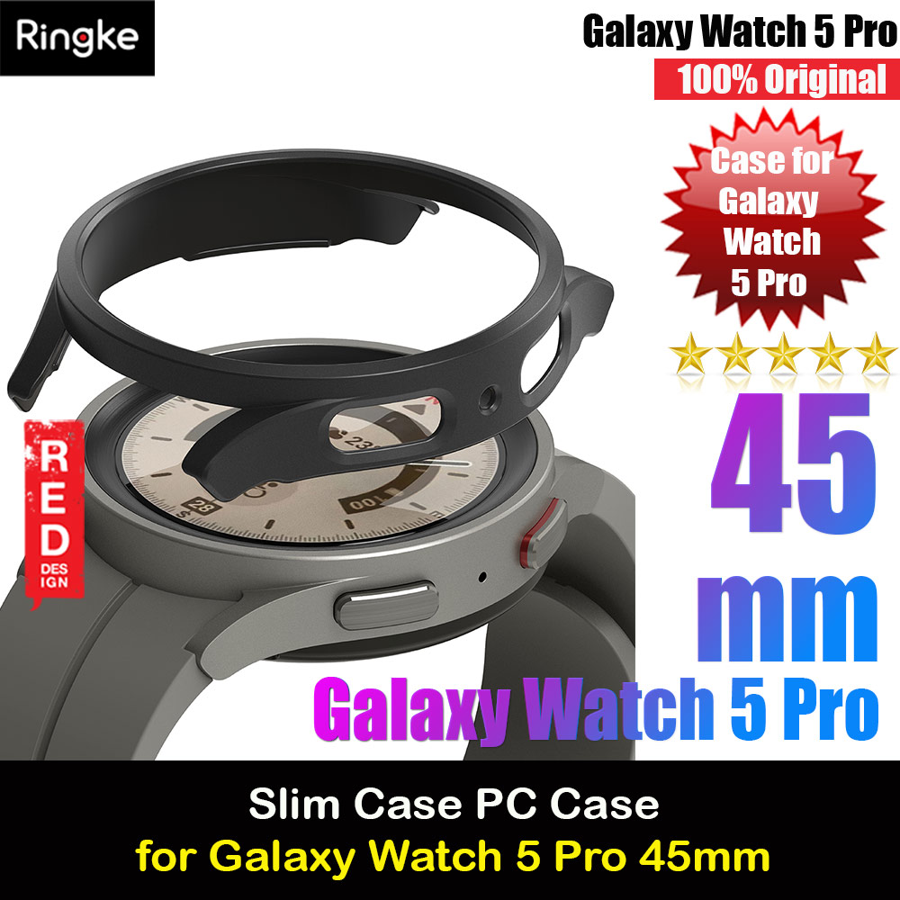 Ringke Slim Case Durable PC Protection Case for Samsung Galaxy Watch 5 Pro Series 45mm (Matte Black)