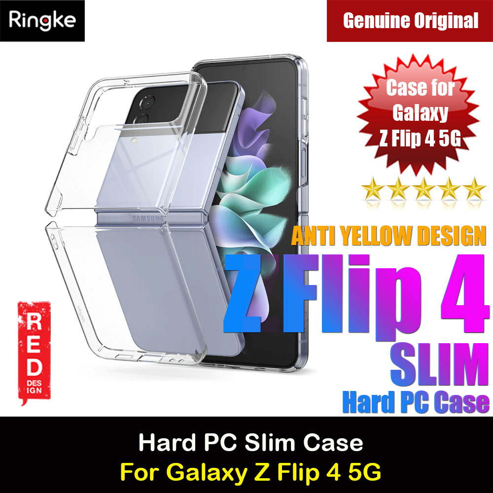 Ringke Slim Protection Anti Yellow Clear PC Hard Case for Samsung Galaxy Z Flip 4 (Clear)