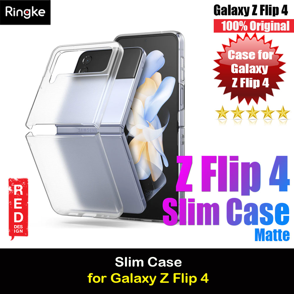 Ringke Slim Protection Anti Yellow Clear PC Hard Case for Samsung Galaxy Z Flip 4 (Matte Clear)