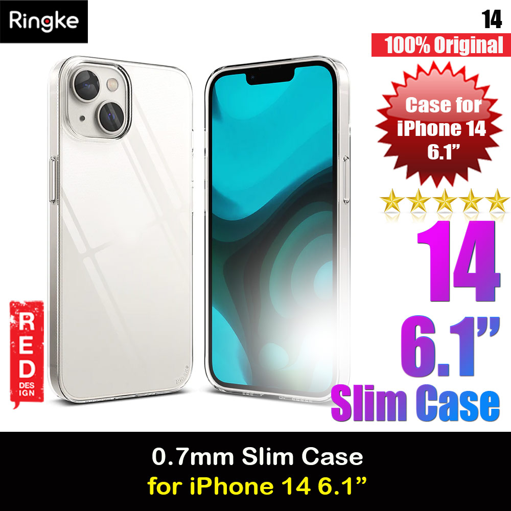 Ringke Slim Protection Anti Yellowing Crystal Clear Case for Apple iPhone 14 6.1 (Clear)