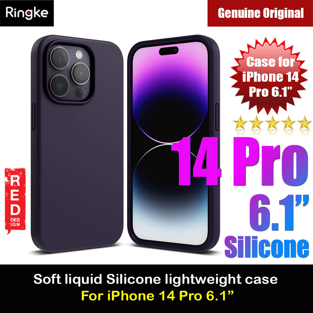 Ringke Soft Liquid Silicone Protection Case for iPhone 14 Pro 6.1 (Deep Purple)