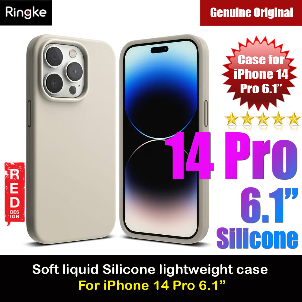 Ringke Soft Liquid Silicone Protection Case for iPhone 14 Pro 6.1 (Stone)