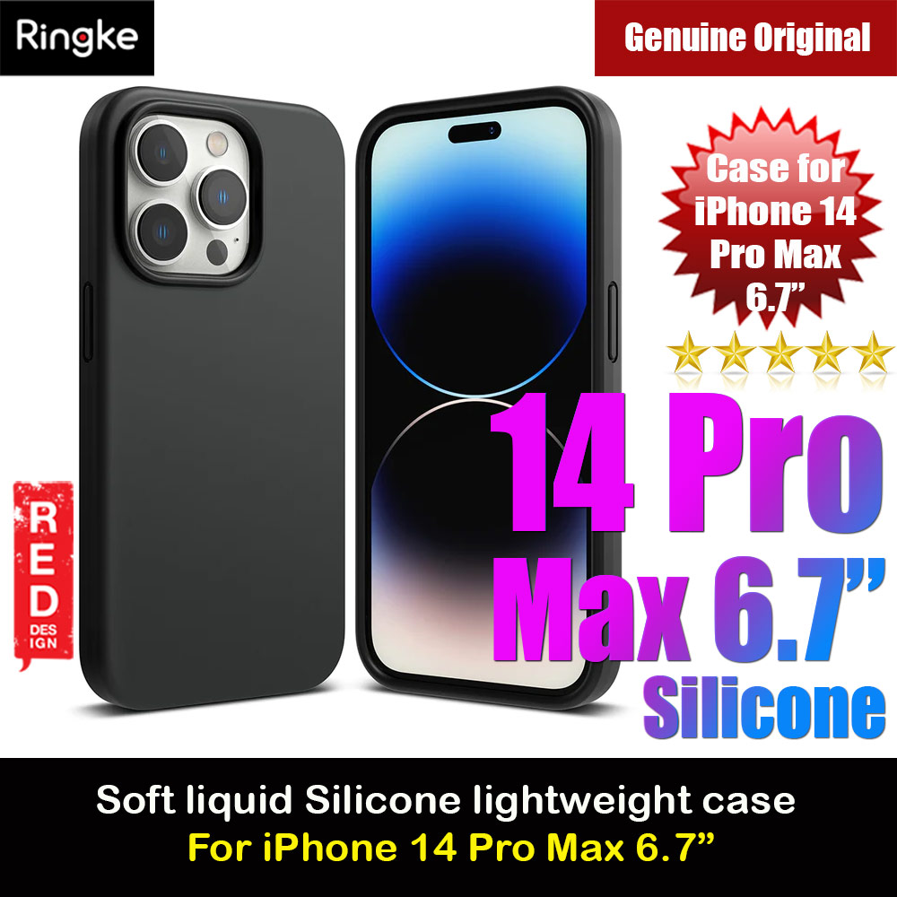 Ringke Soft Liquid Silicone Protection Case for iPhone 14 Pro Max 6.7 (Black)