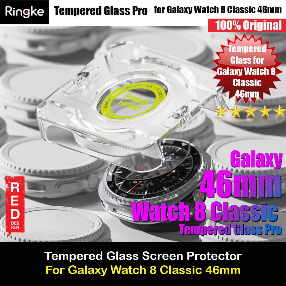 Ringke Tempered Glass Pro for Samsung Galaxy Watch 8 Classic 46mm (2pcs)