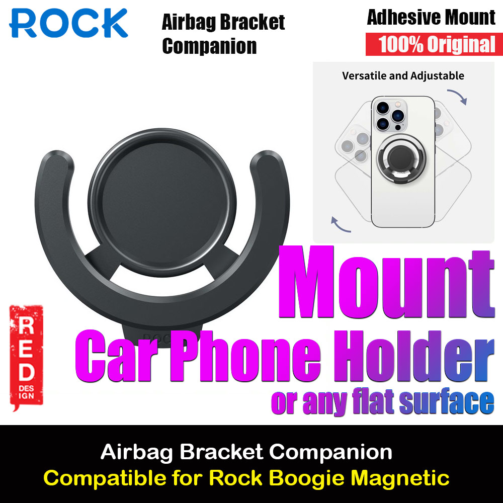 Rock Boogie Companion Adhesive Car Mount Wall Mount Phone Holder on Flat Surface for Boogie Magnetic (Black)