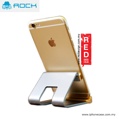 Rock Aluminum Metal and Wood Stand for Smartphone - Grey