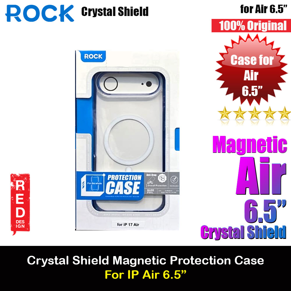 Rock Crystal Shield Magnetic Drop Protection Case for iPhone Air 6.5 (Clear)