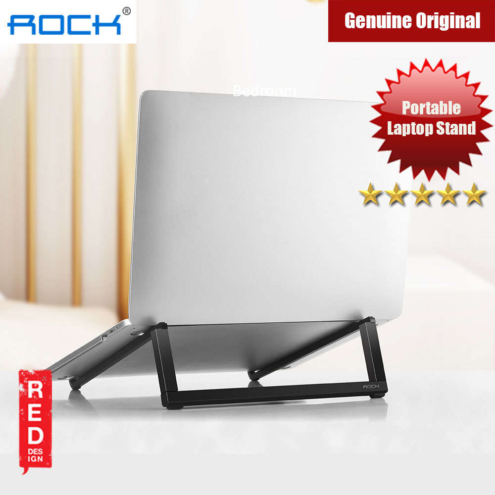 Rock Foldable Portable Table Laptop Stand 230gram lightweight (Black)