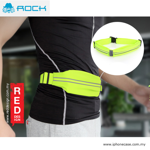 Rock Sports Waist Bag with Phosphor Bar for up to 6 inches Smartphone - Neon Green