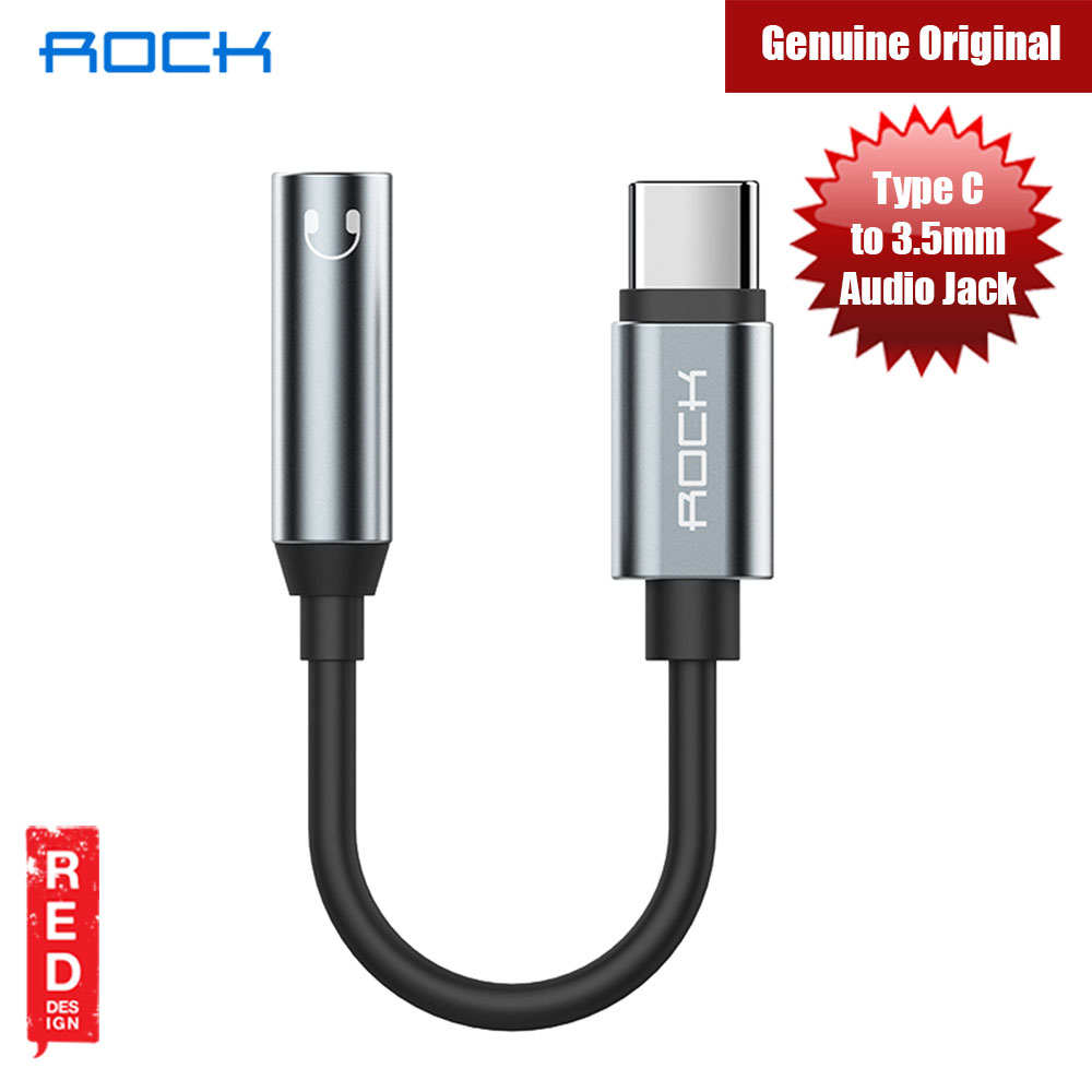 Rock Type C to 3.5mm Audio Jack Converter (Black)