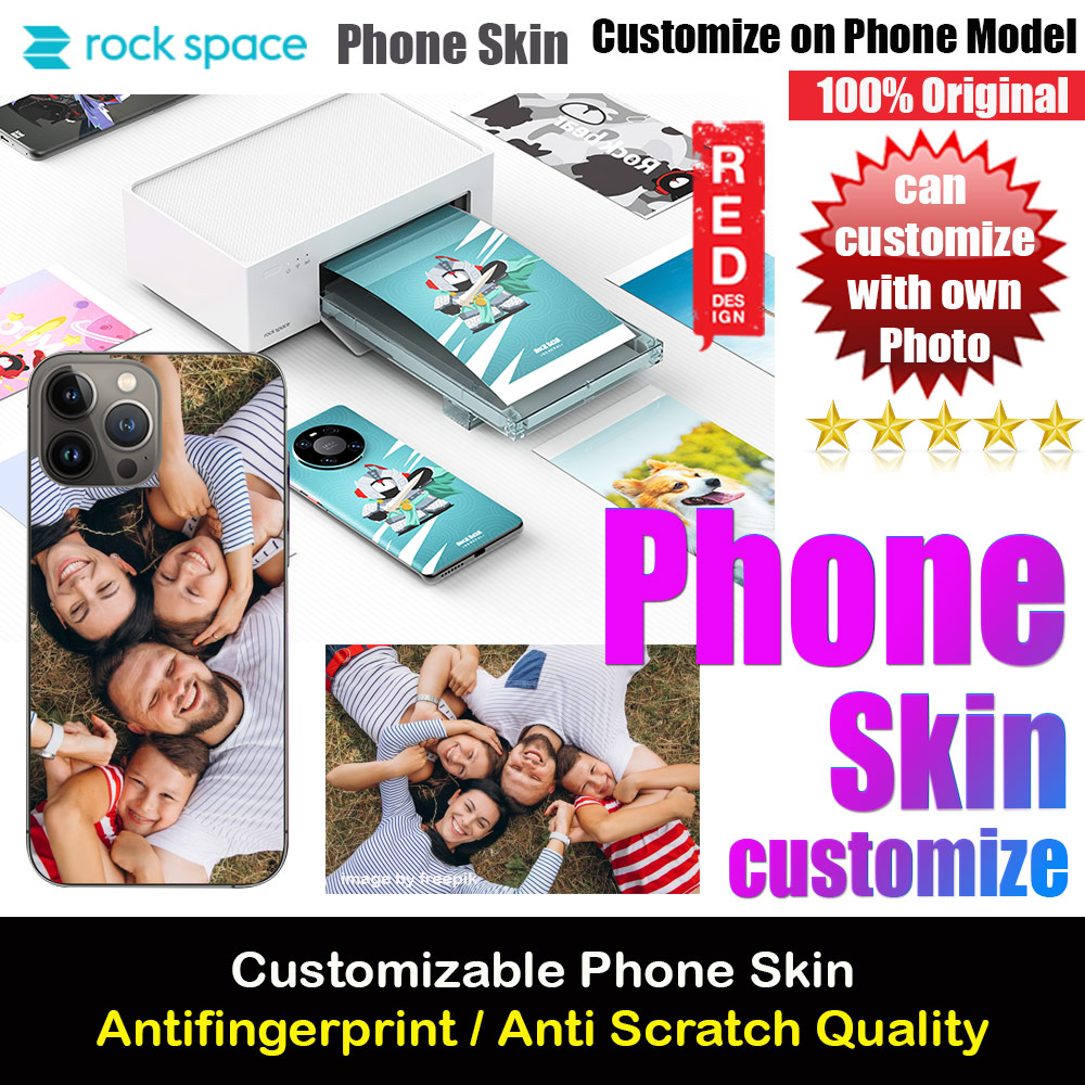 Rock Space DIY Customize High Quality Print Phone Skin Sticker for Multiple Phone Model with Multiple Photo Images Gallery or with Own Phone Text