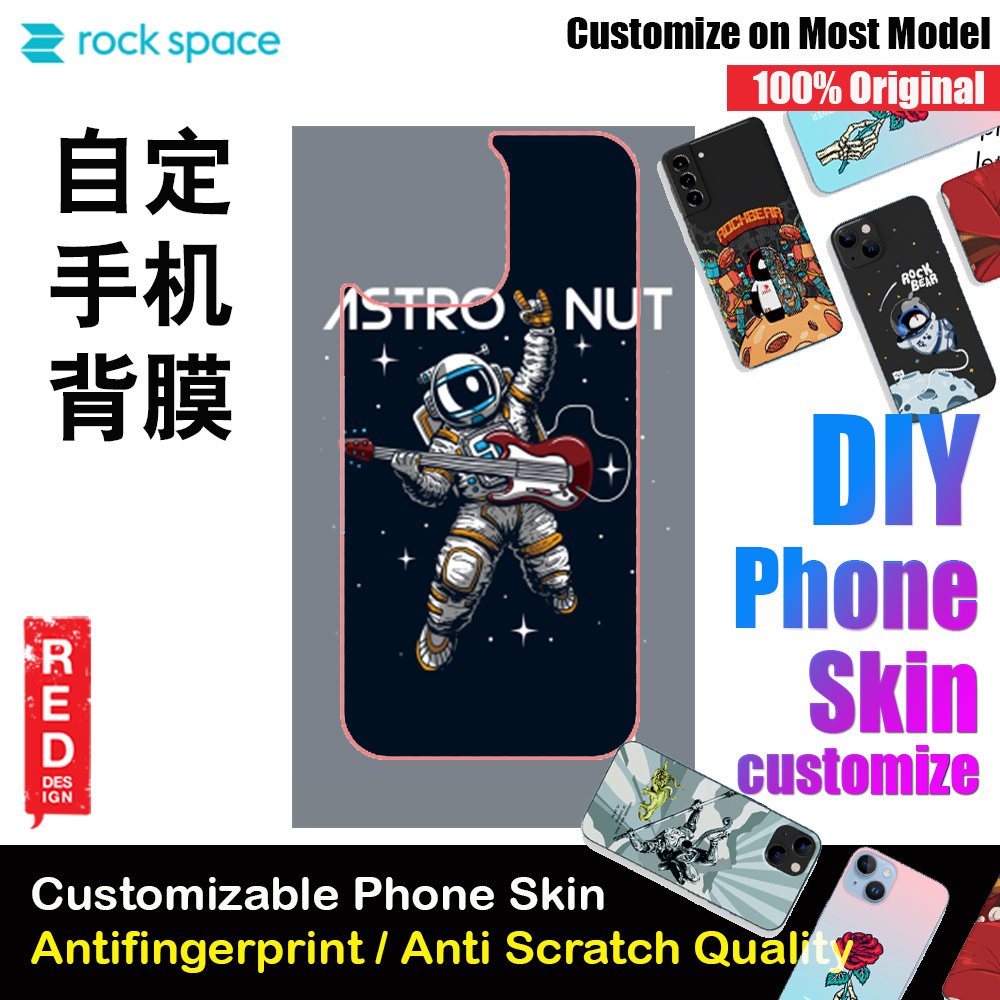 Rock Space DIY 自定 定制 设计 手机背膜 贴纸 DIY Customize High Quality Print Phone Skin Sticker for Multiple Phone Model with Multiple Photo Images Gallery or with Own Phone Text (Space)