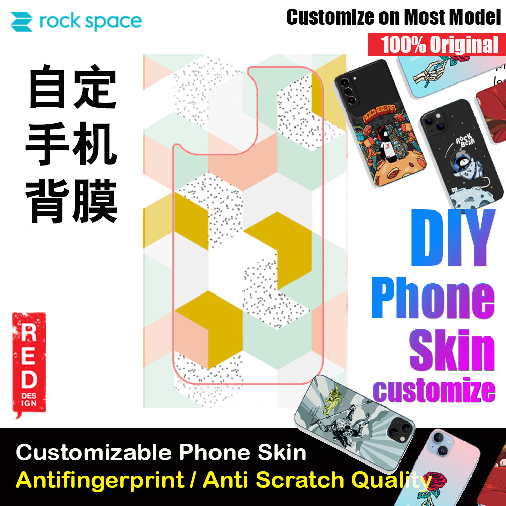 Rock Space DIY 自定 定制 设计 手机背膜 贴纸 DIY Customize High Quality Print Phone Skin Sticker for Multiple Phone Model with Multiple Photo Images Gallery or with Own Phone Text (Pattern)
