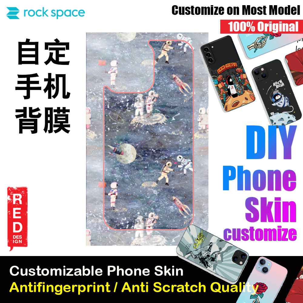Rock Space DIY 自定 定制 设计 手机背膜 贴纸 DIY Customize High Quality Print Phone Skin Sticker for Multiple Phone Model with Multiple Photo Images Gallery or with Own Phone Text (Space)