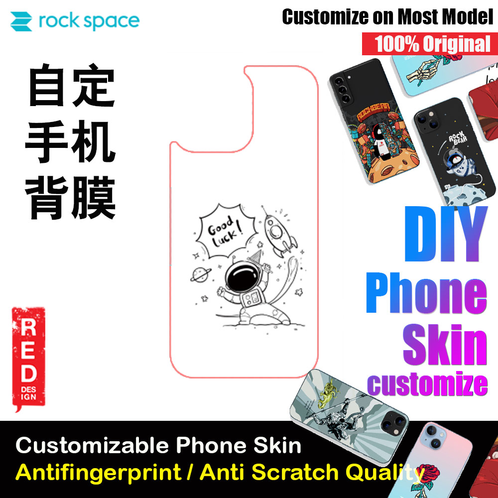 Rock Space DIY 自定 定制 设计 手机背膜 贴纸 DIY Customize High Quality Print Phone Skin Sticker for Multiple Phone Model with Multiple Photo Images Gallery or with Own Phone Text (Space)