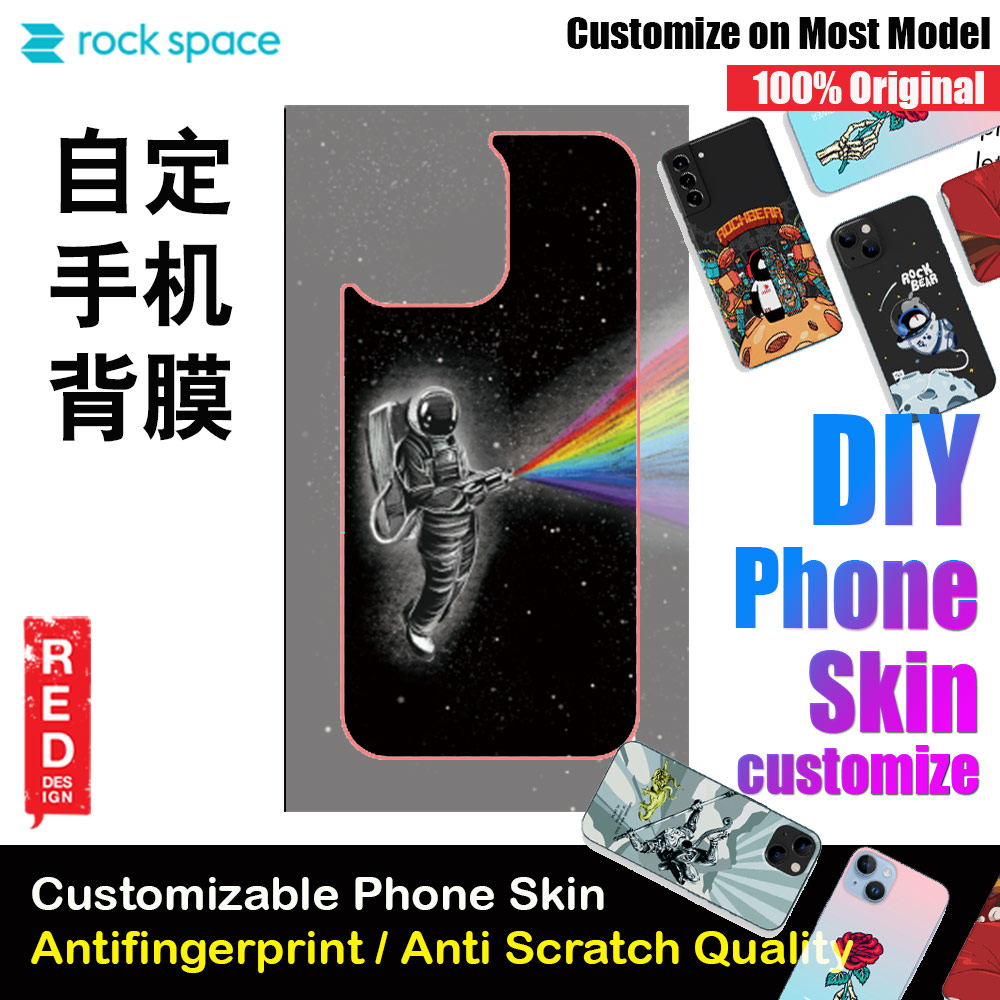 Rock Space DIY 自定 定制 设计 手机背膜 贴纸 DIY Customize High Quality Print Phone Skin Sticker for Multiple Phone Model with Multiple Photo Images Gallery or with Own Phone Text (Space)