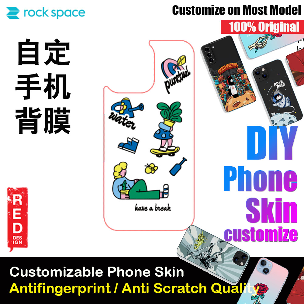 Rock Space DIY 自定 定制 设计 手机背膜 贴纸 DIY Customize High Quality Print Phone Skin Sticker for Multiple Phone Model with Multiple Photo Images Gallery or with Own Phone Cellphone (Life Style)