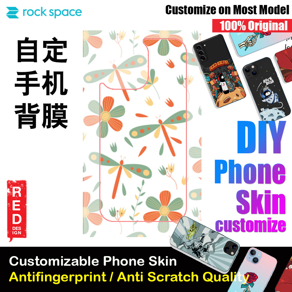 Rock Space DIY 自定 定制 设计 手机背膜 贴纸 DIY Customize High Quality Print Phone Skin Sticker for Multiple Phone Model with Multiple Photo Images Gallery or with Own Phone Text (Pattern)