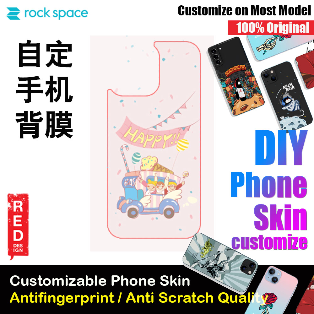 Rock Space DIY 自定 定制 设计 手机背膜 贴纸 DIY Customize High Quality Print Phone Skin Sticker for Multiple Phone Model with Multiple Photo Images Gallery or with Own Phone Cellphone (Life Style)