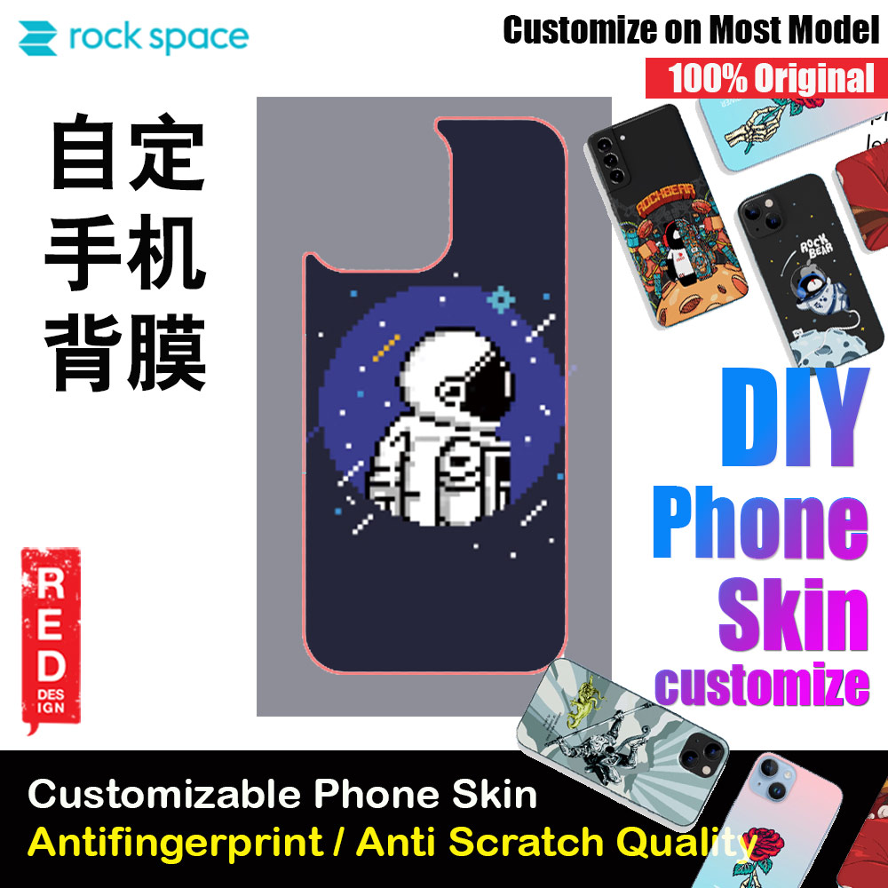 Rock Space DIY 自定 定制 设计 手机背膜 贴纸 DIY Customize High Quality Print Phone Skin Sticker for Multiple Phone Model with Multiple Photo Images Gallery or with Own Phone Text (Space)