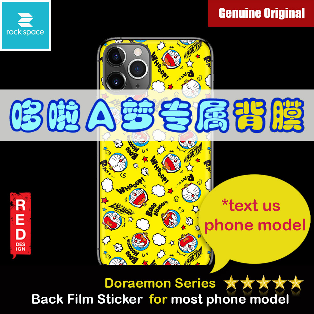 Rock Space Custom Made for All Phone Model Doraemon Series Back Film Protector Sticker for Any Phone Model (Doraemon 007)